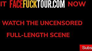 Big tits Latina asks how deep can you stuff my mouth with big cock in upside down face fuck?