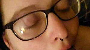 Belle is tied down for throat use