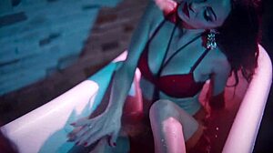 Hey, Alex Angel drops Love Tonight with lesbian group striptease kissing dancing in bathroom music vibes! 🔥