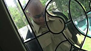 layla rider acts like a cougar in heat licking and riding tight shaved pussy roughly