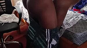 hardcore doggystyle pounding petite ebony tits with monster cock in homemade rough scene