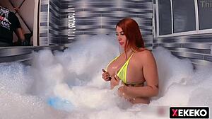 Colombian Andrea Pardo Experiences Intense Encounter In Jacuzzi With Boyfriend's Stepfather In Secret