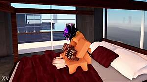 金发 Roblox 模特青少年18+ Sophie 回来和无头经理玩乐！