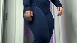 big butt in tight leggings