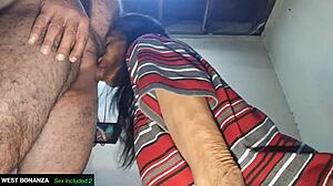 lupitas second blowjob session in bedroom working hard sucking cock for hot cum in mouth