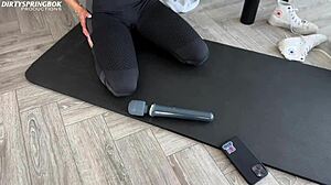 Hey housemate, you caught me - now cum all over my face like this?