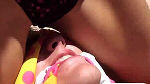 contrasting sexy babes in bikini enjoy intriguing group sex outdoors with blowjob and orgy vibes