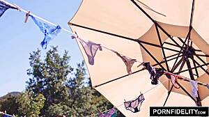 Sexy redhead Bree Daniels faces hard action and creampie in Pornfidelity scene