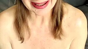 The mature cougar teaches a sex lesson with jerk off instructions