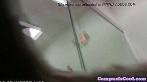 busty babe gets jizzed on her big tits in group fun