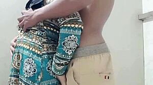 Oh shoot, I'm ngentot this housewife with big tits while her husband is at work, bent over doggystyle