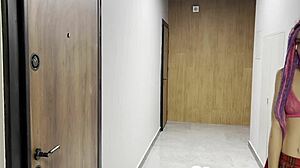 嘿，她从大厅跟到房粗暴肛交狂干