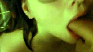 Belle is tied down for throat use