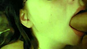 Belle is tied down for throat use