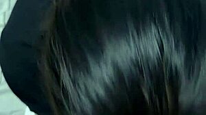 blowjob from my stepsister in the bedroom, she's a sexy latina with big tits and ass slappin' that small waist 😏