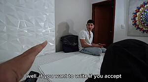 Latina With Perfect Tits Sucks And Rides Two Huge Cocks In Doggystyle And Missionary Part 1 - Esteban Gamboa.