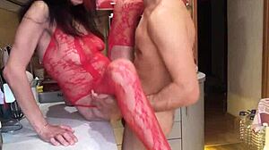 i fuck milf hard in kitchen missionary