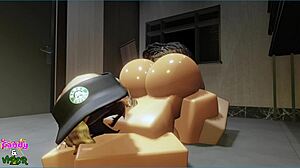 i'm pounding candy hard during her break, she's moaning wildly as we get into intense fucking action with deep thrusts