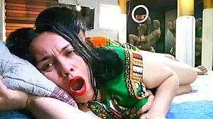 The Indian stepmother experiences rough taboo fucking from her stepson in a homemade roleplay session.