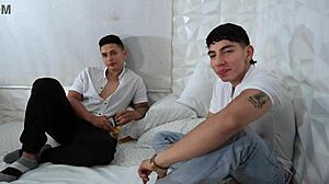 Latina With Perfect Tits Sucks And Rides Two Huge Cocks In Doggystyle And Missionary Part 1 - Esteban Gamboa.