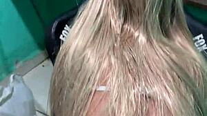 Blonde Stepdaughter Arrives with Cum-Filled Panties and Sex Toy