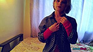 Russian amateur teen plays with wet pussy using sensual sex toy