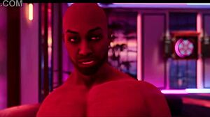 Neg�o comendo a ruiva gostosa na boate, oh man, this 3d porn erotic scene is wild.