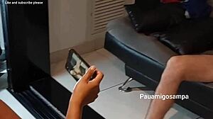 I mean, behind the scenes the camera operator sucks while the actress gives her ass to the eaters in this interracial amateur group.