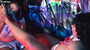 Bbw Lesbian Foot Worship and Pussy Eating