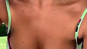 Attractive Young Woman With Her Intimate Area Protruding Outward