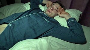 This cute muscular teen next door wanted a bedtime snack so she swallowed my big cock and got covered in cum