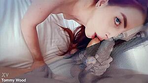 Teen Redhead Aria Carson With Soft White Skin Fucks Older Guy. She Licks His Asshole In Rimjob.