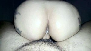 Amateur latina blonde gets her big ass oiled up for doggystyle fucking and squirting creampie in homemade video. Mexican babe swallows cum after wet pussy action.