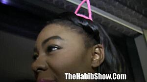 sexy thick chocolate ambitious booty gets stripped and fucked by king kreme's big black cock in ghetto hood scene