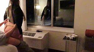 Wife in See Through Short Dress Flashes Big Ass Panties at Hotel. Amateur Latina Whore Enjoys Public Outdoor Fun with Thong Lingerie