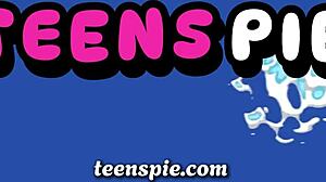 The petite girl sheds her shyness in a hardcore threesome with deepthroat, creampie, and intense kissing action.