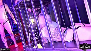 hot femdom sinn sage shares a cock with her blonde girlfriend ruby in strapon lezdom action