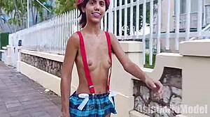 Are you flashing topless in that suspenders micro skirt on the public street?