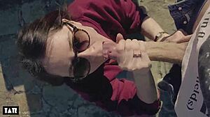 Amateur Whore Craves Outdoor Deepthroat Action With Stranger In Nature Setting