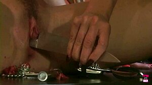 I watch a redheaded lesbian babe force another big breasted lady to eat cakes and fruit