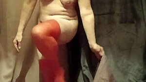 Watch as a French housewife teases with a striptease, hinting at bondage and maledom in outdoor public play