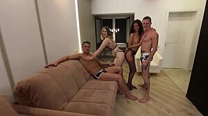 Whoa, these stunning models turned their trip into a wild fantasy threesome with anal and oral action