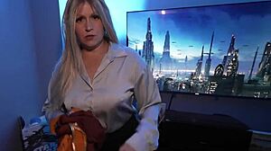 Milf Pantyhose Cosplay Babysitter Turns into Mesmerized Fuck Doll with Huge Tits and Cumshot