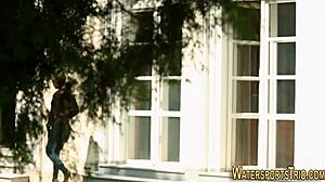 Outdoor Fetish Slut Enjoys Golden Shower Play