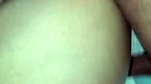 my wife starts with wet messy blowjob after rough fucking then dominates him in amazon position for creampie