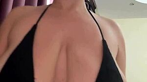 big natural breasts shaking through clothes with visible nipples