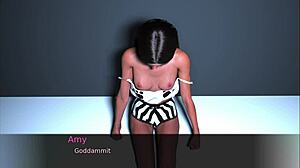 Brunette Neighbor Amy Gives Blowjob And Pussy Play Leading To Cumshot