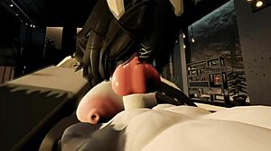 Hey furry with that monster cock, are you gonna bend over this cute moth slut and fuck her tight asshole until creampie? She rides hard in doggystyle.