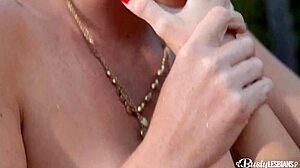 feeling so aroused as busty lesbians summer brielle and alison tyler stuff their tight assholes with a thick dildo  