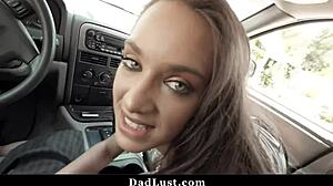 Uma Jolie Gives Detailed Blowjob in Car Before Intense Home Fuck